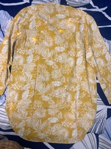 Zara Black Bottom With Yellow Floral Kurti