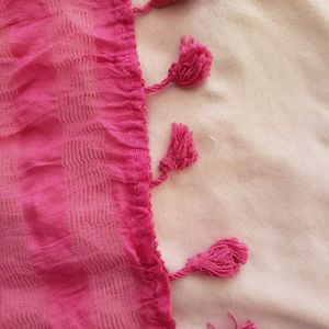 Pink Scarf with Tassels