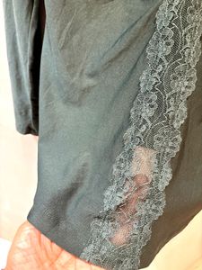 Beautiful Lace Trim Long Sleeve Top
