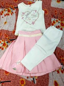 Girls Outfit - Shirt, Skirt, Pants