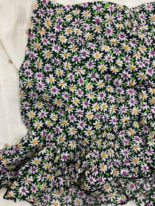 Floral Ruffle Mini Skirt