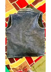 Denim Or Green Partywear Jaket Combo