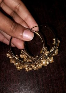 Pearl Hoop Earring.