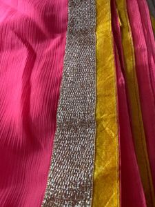 Peachish Pink Saree