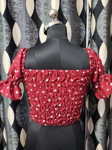 Stylish Star Print Crop Top
