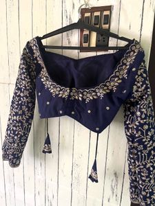 Embroidered Blue Blouse