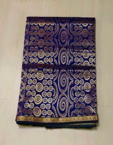 Blue &amp; Gold Dress Material