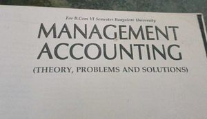 Management Accounting Book (Bcom 6th sem)