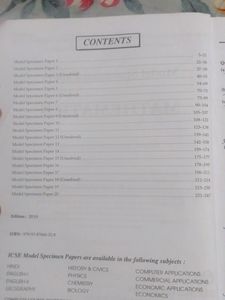 Model Specimen Paper ICSE (Mathmatics)