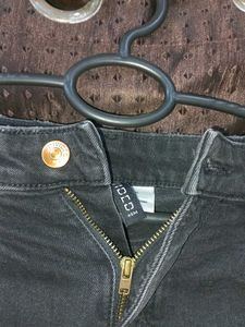 H&amp;M Black Ripped Bootcut Jeans