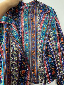 UNUSED Tribal Print Top With Knot