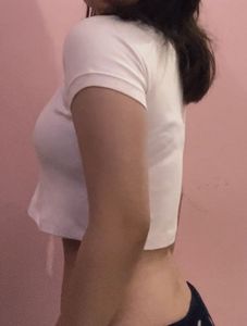 White Collared Crop Top🎧☁️🪽
