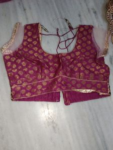 Heavy Work Lehanga Cum Saree With Stitched Blous
