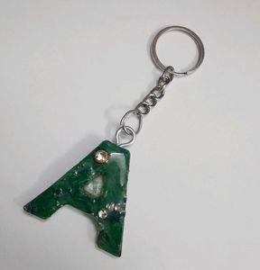 'A' Initial Keychain