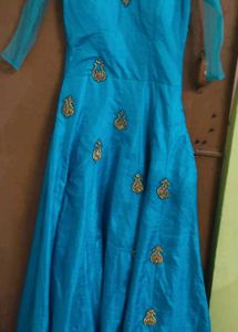 Teal Embroidered Indian Dress 👗 New