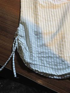 Striped Tunic with Lace Top