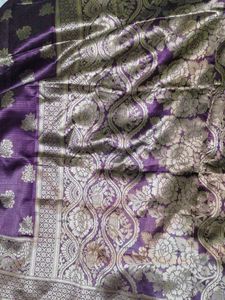 Purple Banarasi Silk Saree