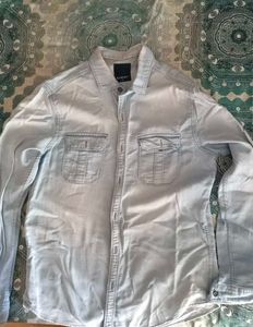 Light Blue Denim look Cotton Shirt