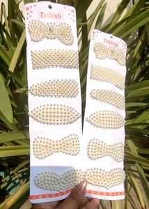 12pcs korean style pearl metal hair clips