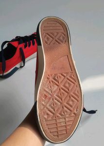 Red Trendy Sneakers Lace-up Shoes Unisex