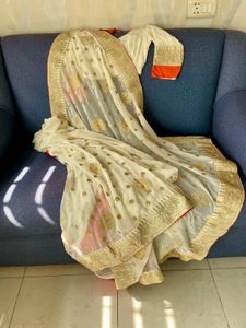 Exquisite Embroidered Sari With Blouse