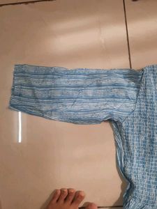 Blue &amp; White Dress with Shrug Brand New Fix Rate