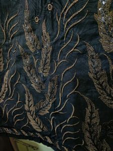 Stiched Black Salwar Kameez with Dupatta
