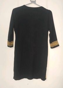 Zara Black &amp; Gold Embellished Tunic