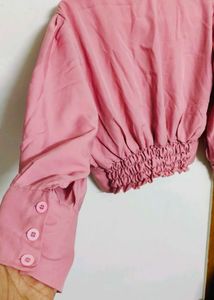 Pink Wrap Blouse