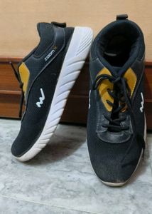Black n Yellow Campus Shoes