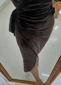 Velvet Wrap Dress🧡