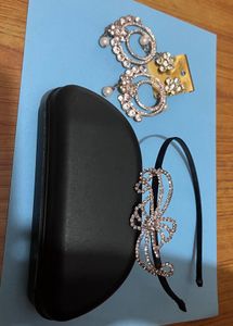 Dazzling Earrings &amp; Embellished Hairband Set