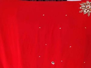Rust Embellished Saree