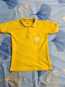 Yellow Polo Shirt with Logo