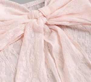 Floral Lace Lady Bow Halter Top