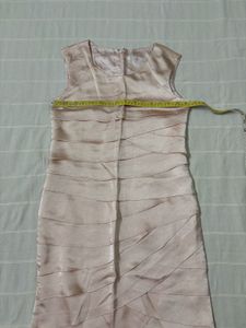 Peach Satin Dress