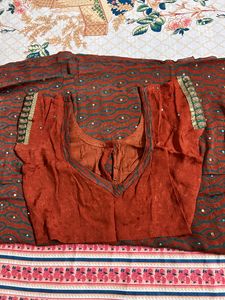 Jari Border Rust Saree