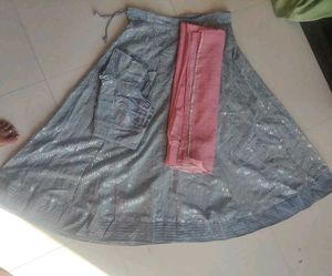 Grey Sequin Lehenga Choli Set