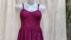 I. Purple Lace Mini Dress