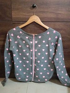 Heart Print Long Sleeve Top
