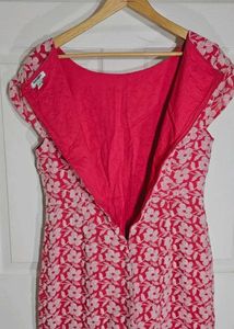 old navy Pink and white Floral Embroidered Dress