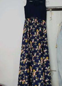 Navy Floral Maxi Dress
