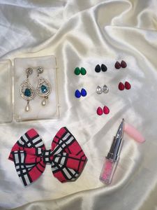 Combo Of Earring,bow And Pen