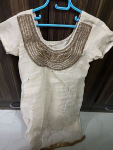 New Organza Golden Suit Set