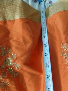 Orange Embroidered Kurta