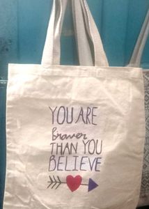 Hand-painted canvas tote