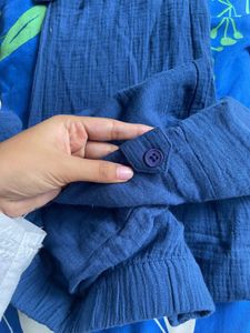 Blue Linen Pants