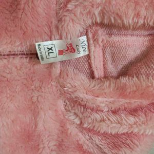 Baby Pink Colour Woolen Jacket