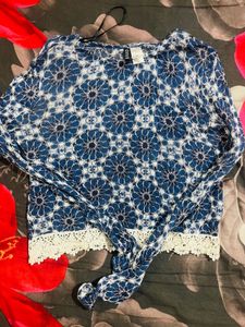 Combo 2 Women Tops - H&amp;M Blue &amp; Pink Cute HighNeck