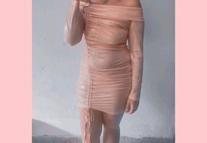 Urbanic Ruched Bodycon Metallic Dress PRICE DROP